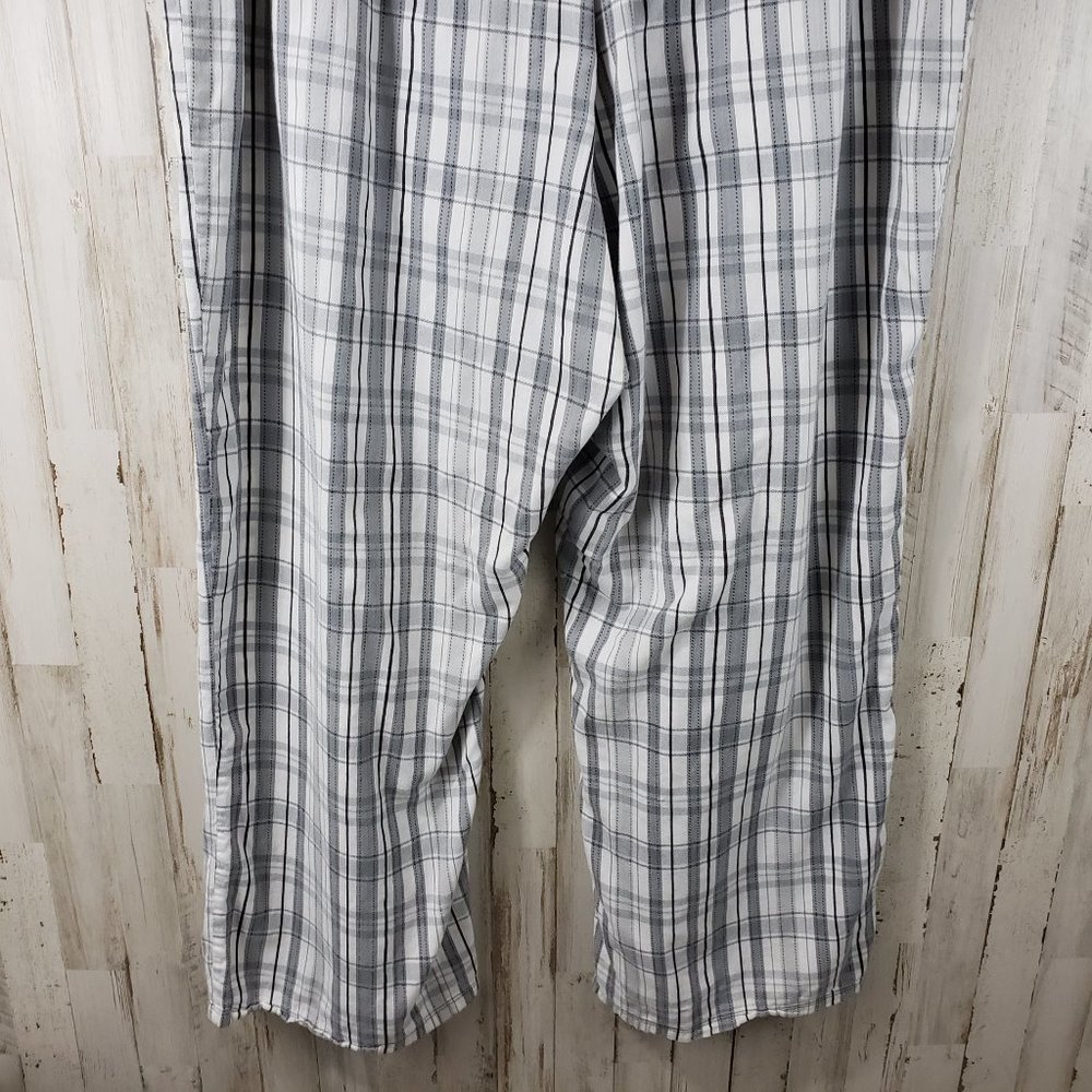 Cacique Womens Lounge Pants White Gray Plaid - Picture 6 of 7